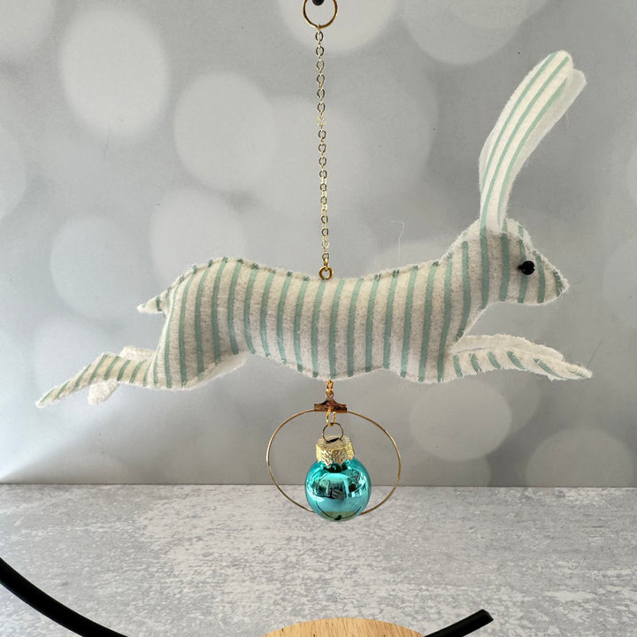 Striped Hare Ornaments