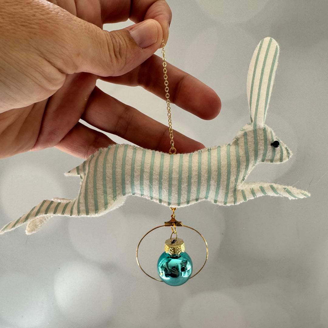 Striped Hare Ornaments