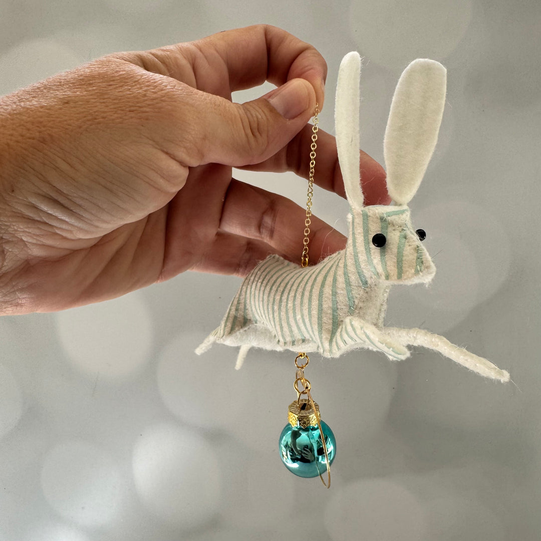 Striped Hare Ornaments