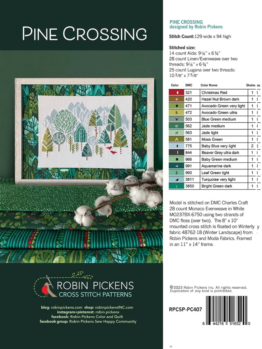 Pine Crossing Cross Stitch Pattern