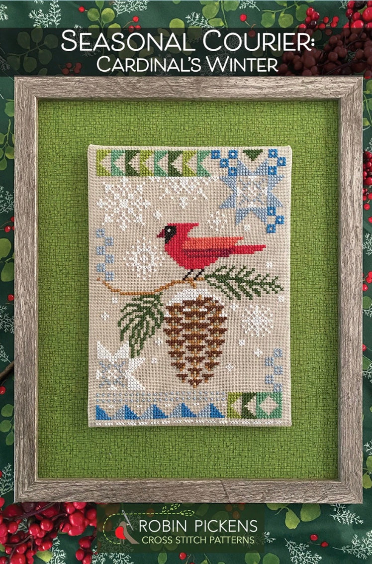 Cardinal's Winter Cross Stitch Pattern