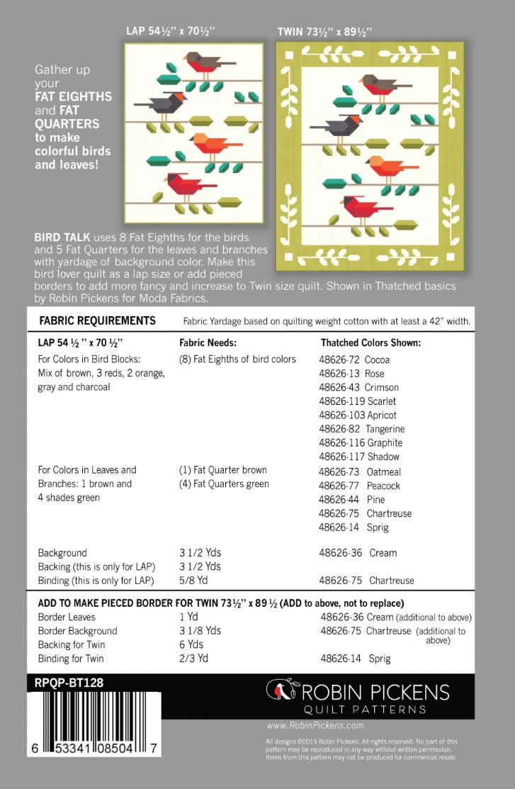 Bird Talk Quilt Pattern