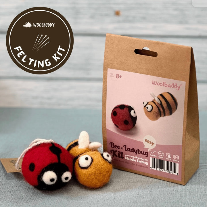 Needle Felting Bee and Ladybug Kit