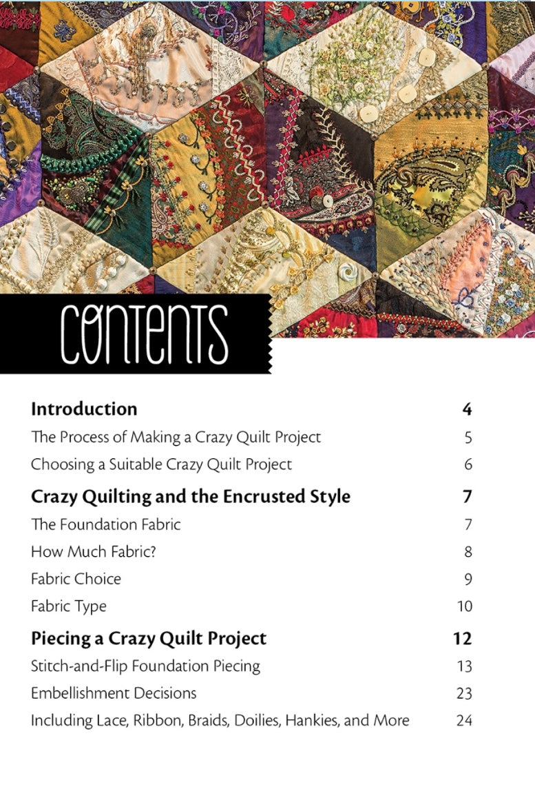 Crazy Quilting for Beginners Handy Pocket Guide