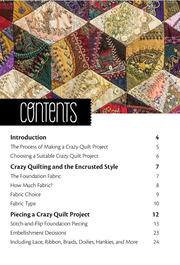 Crazy Quilting for Beginners Handy Pocket Guide