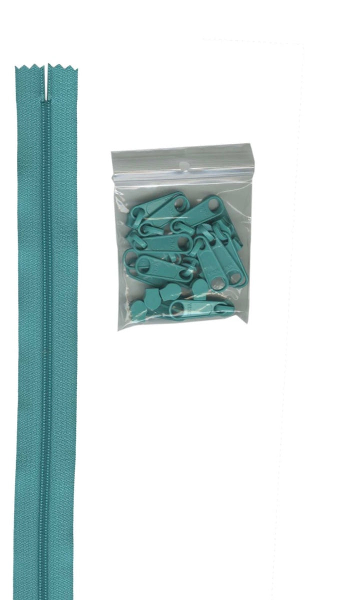 Zipper by the Yard Turquoise
