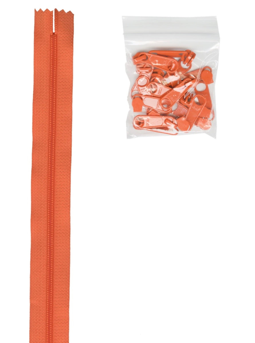 Zipper by the Yard Pumpkin