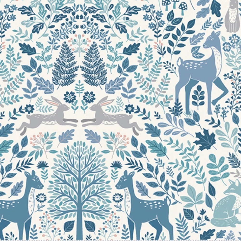 Foxwood by the 1/4 Yard - Blue Forest Day