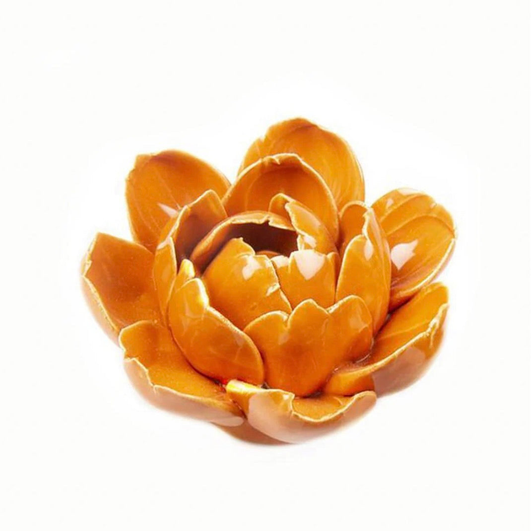 Ceramic Flowers Orange Peony