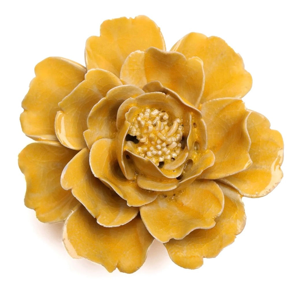 Ceramic Flowers Yellow Rose