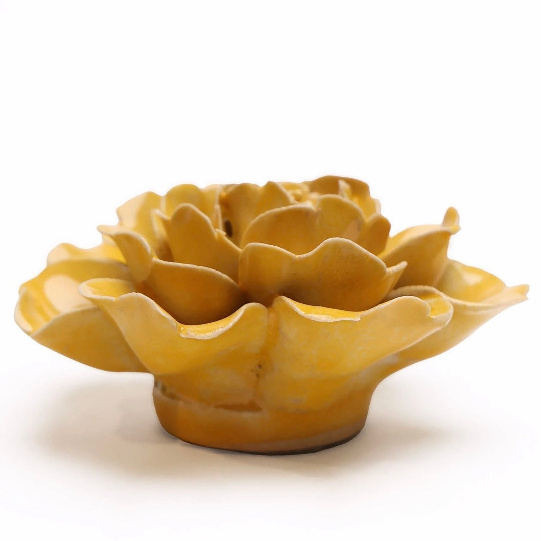 Ceramic Flowers Yellow Rose