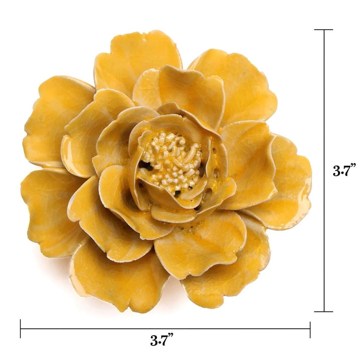 Ceramic Flowers Yellow Rose