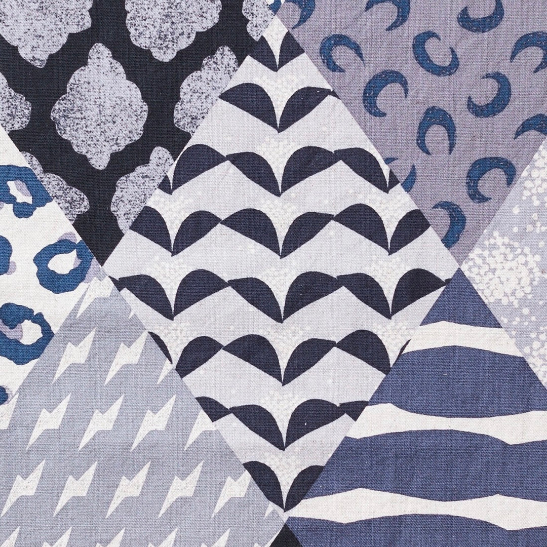 Echino Rhombus Fabric by the 1/4 Yard - Black