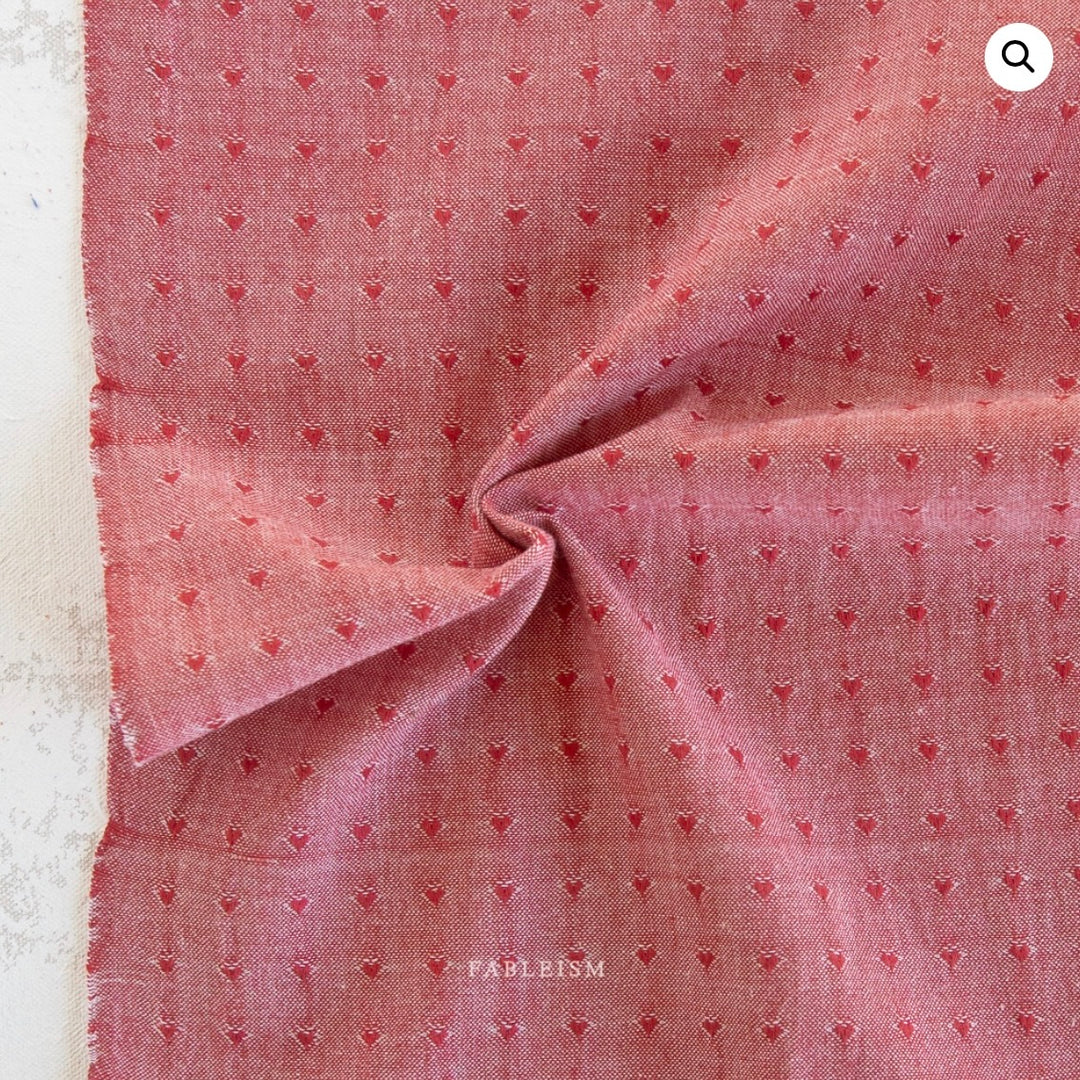 Queen of Hearts by the 1/4 Yard - Dobby Hearts Cherry