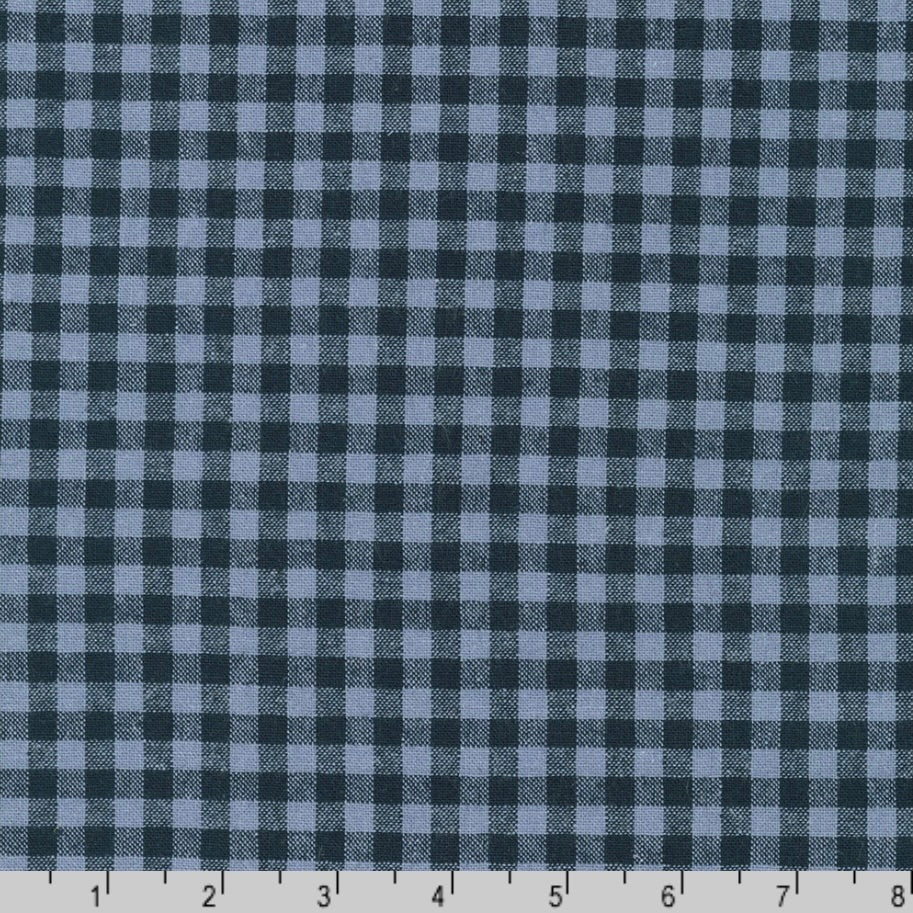 Essex Linen Wovens by the 1/4 Yard - Denim Check