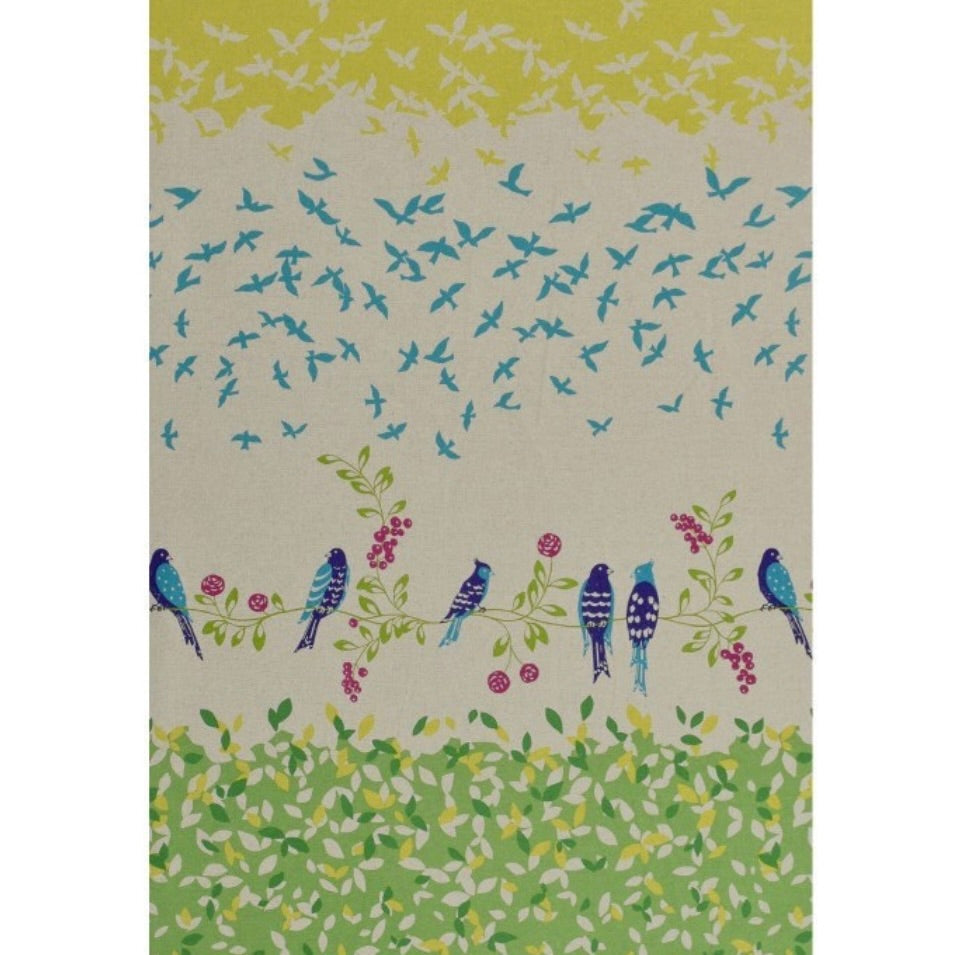 Echino Bird Song Fabric by the 1/4 Yard - Green