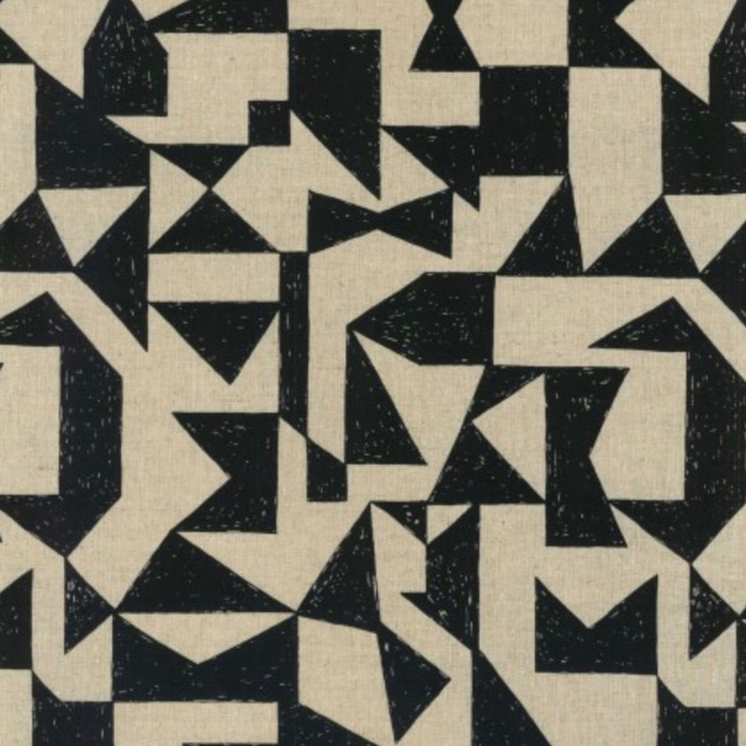 Echino Nico Fabric by the 1/4 Yard - Black