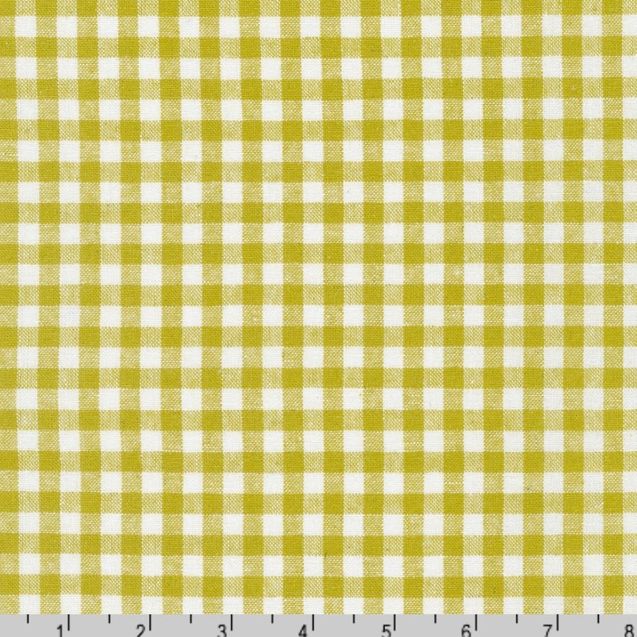 Essex Linen Wovens by the 1/4 Yard - Mustard Check