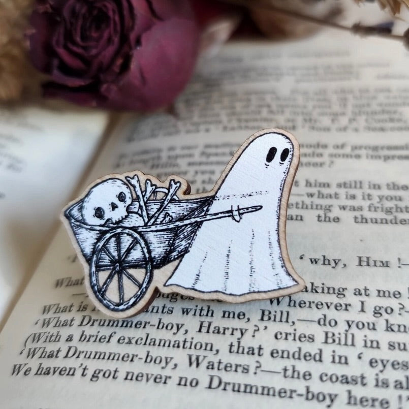 Bonecart Ghost Wooden Pin