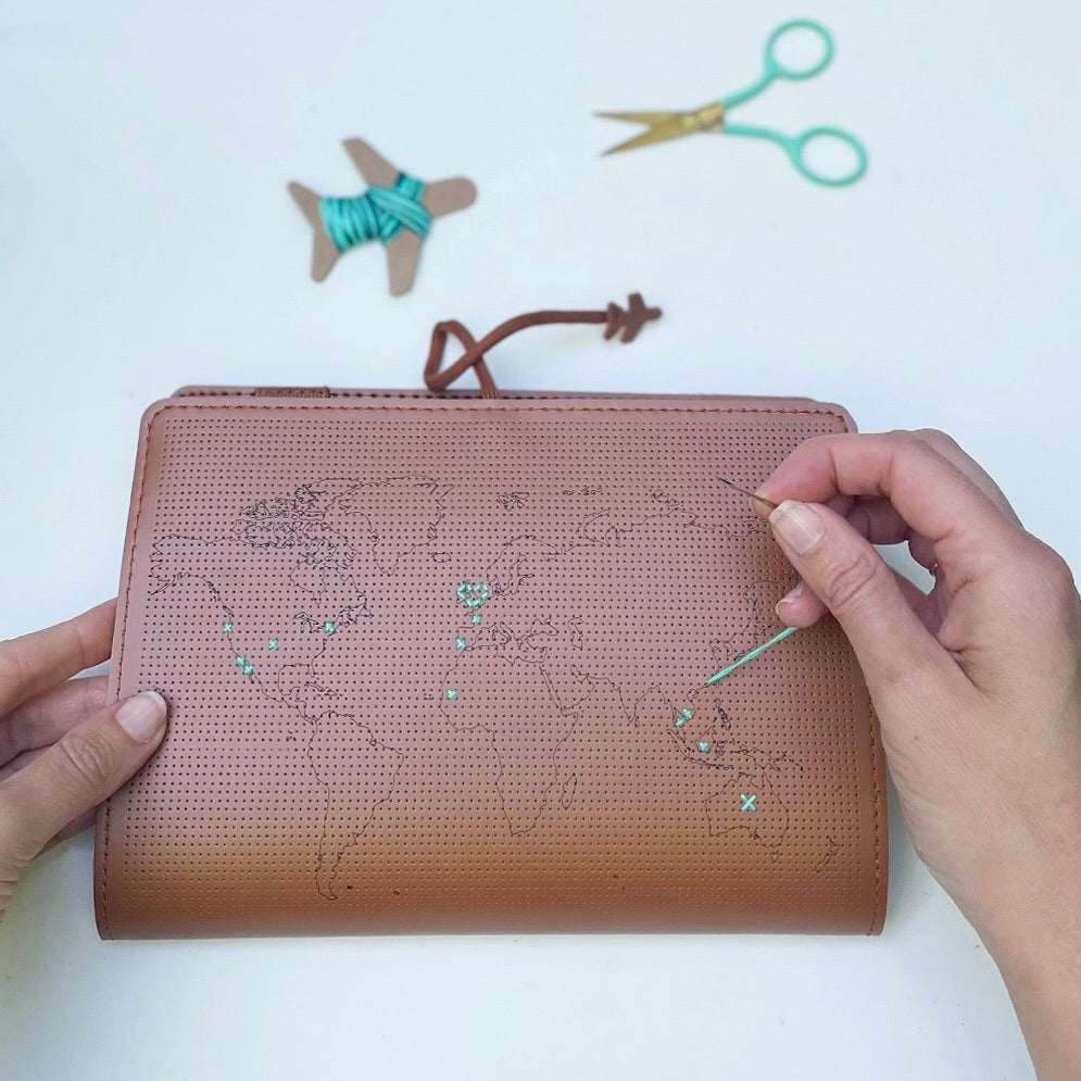 Stitch Your Travels Map Notebook Kit