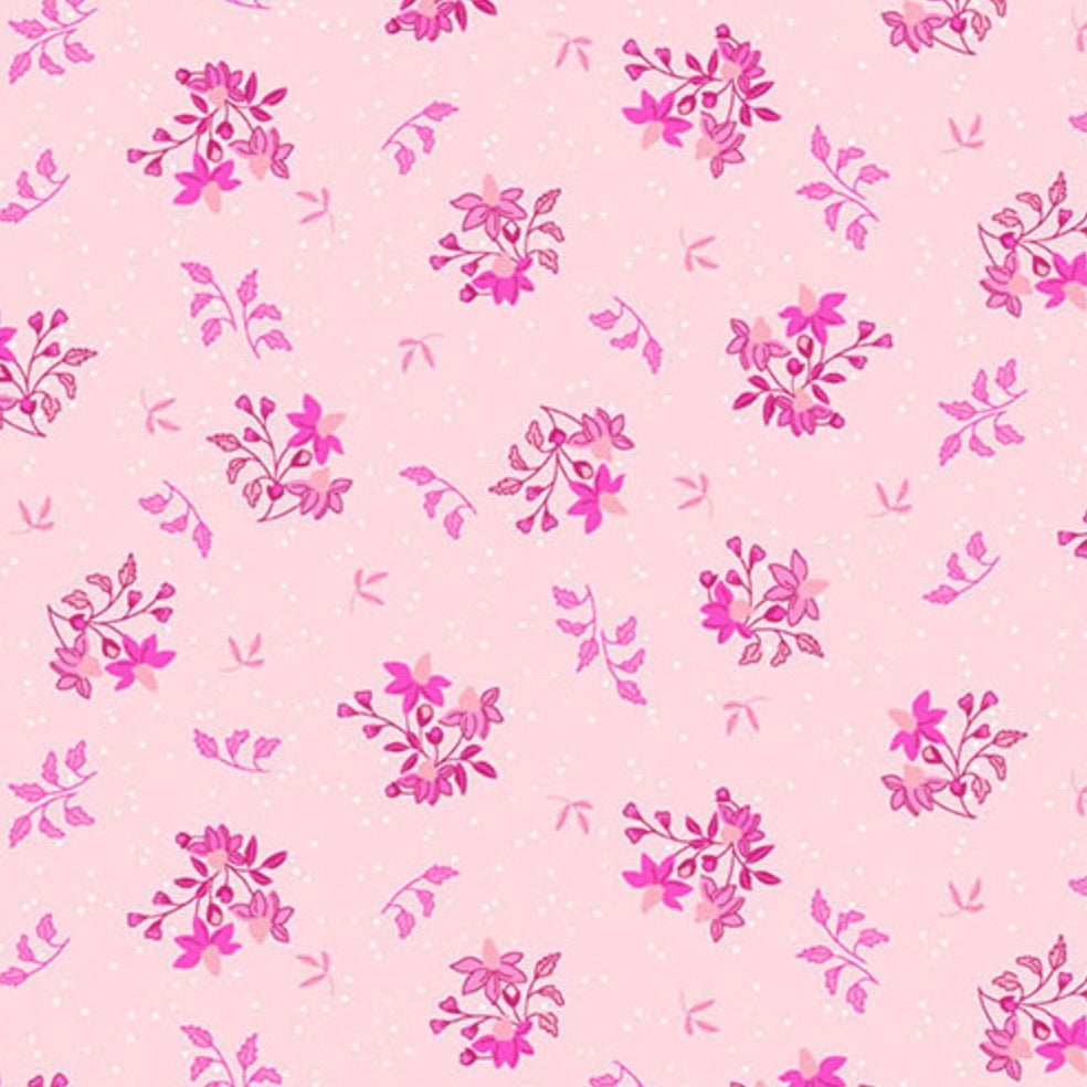 Memories Unfold by the 1/4 Yard - Pink Echinacea