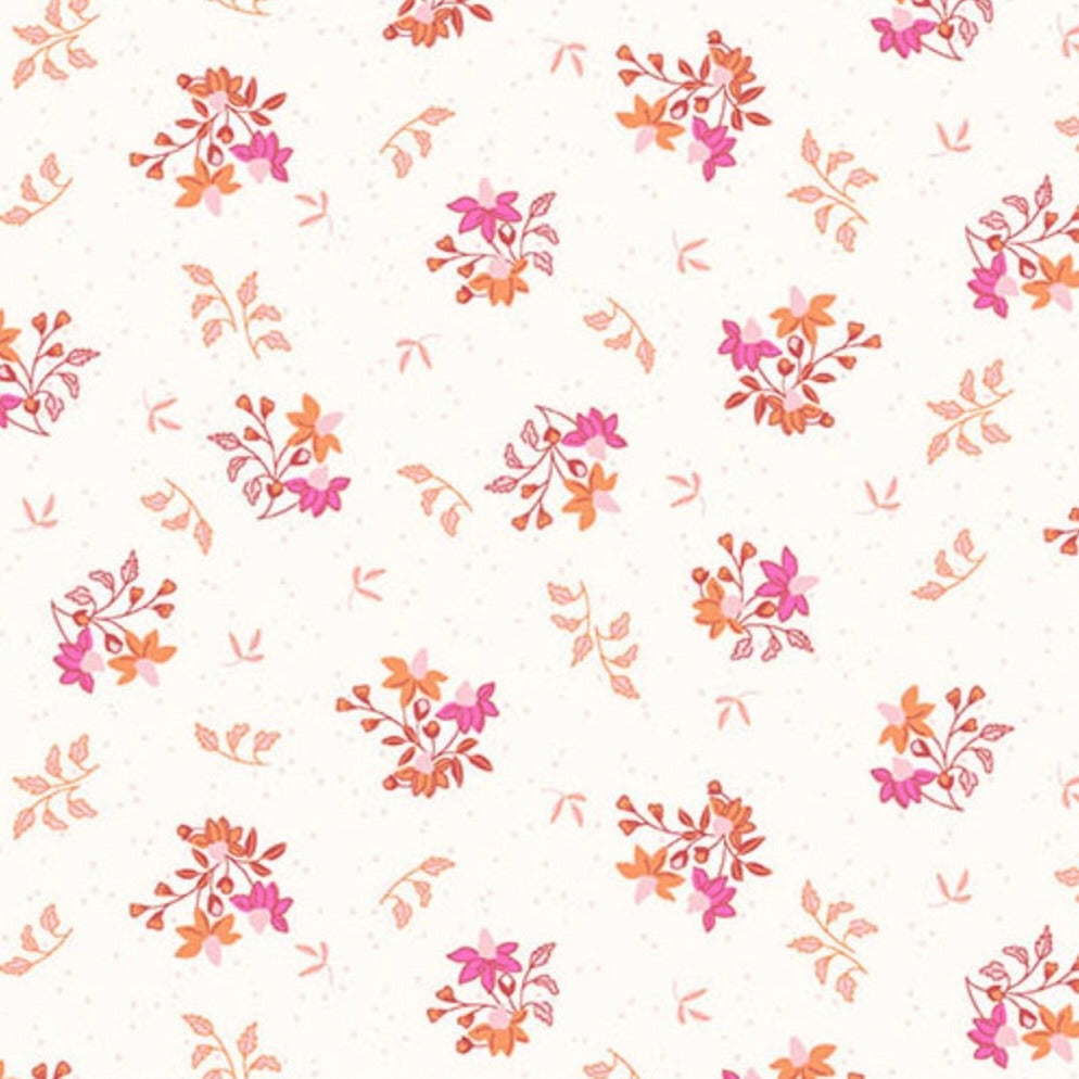 Memories Unfold by the 1/4 Yard - Off White Echinacea