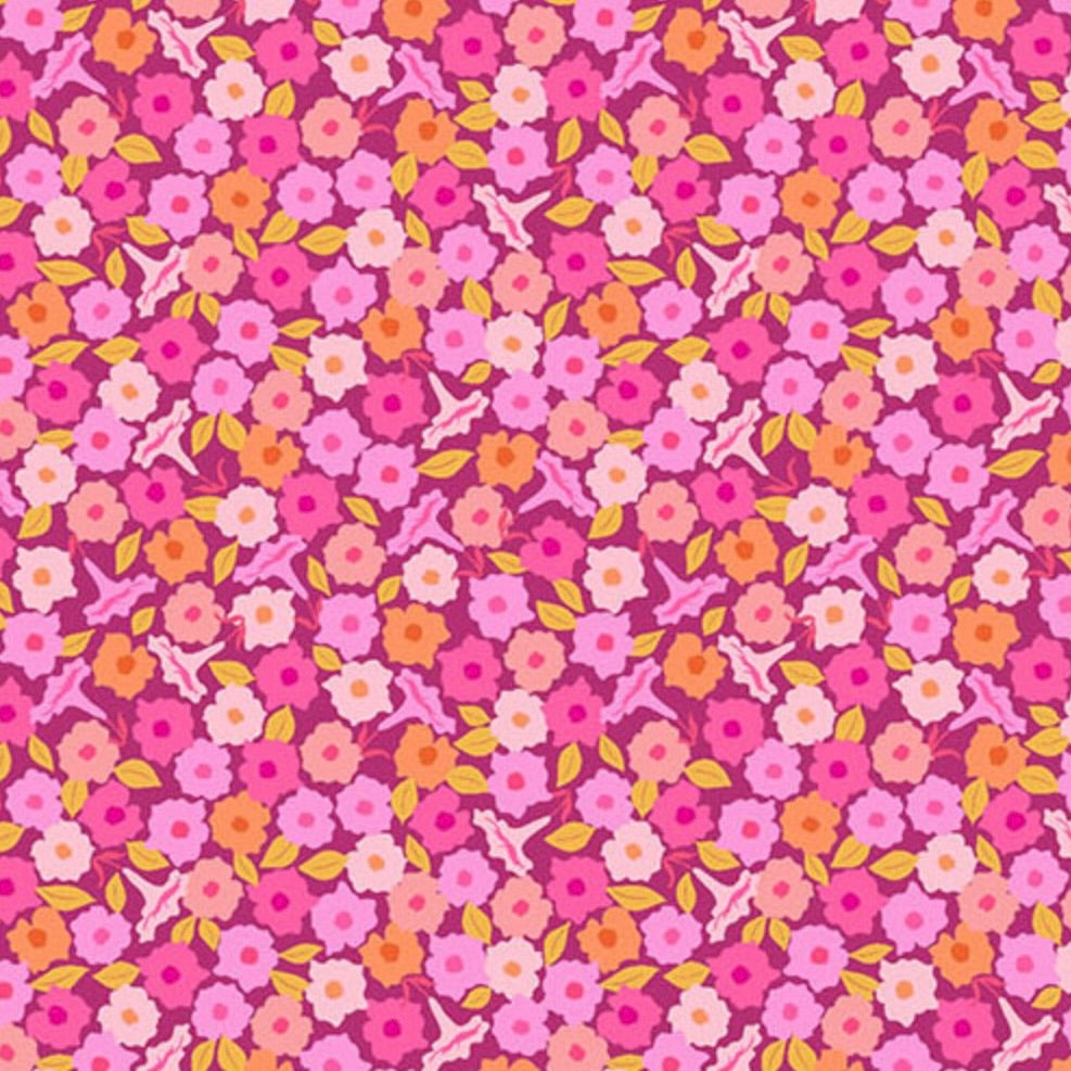 Memories Unfold by the 1/4 Yard - Magenta Floret