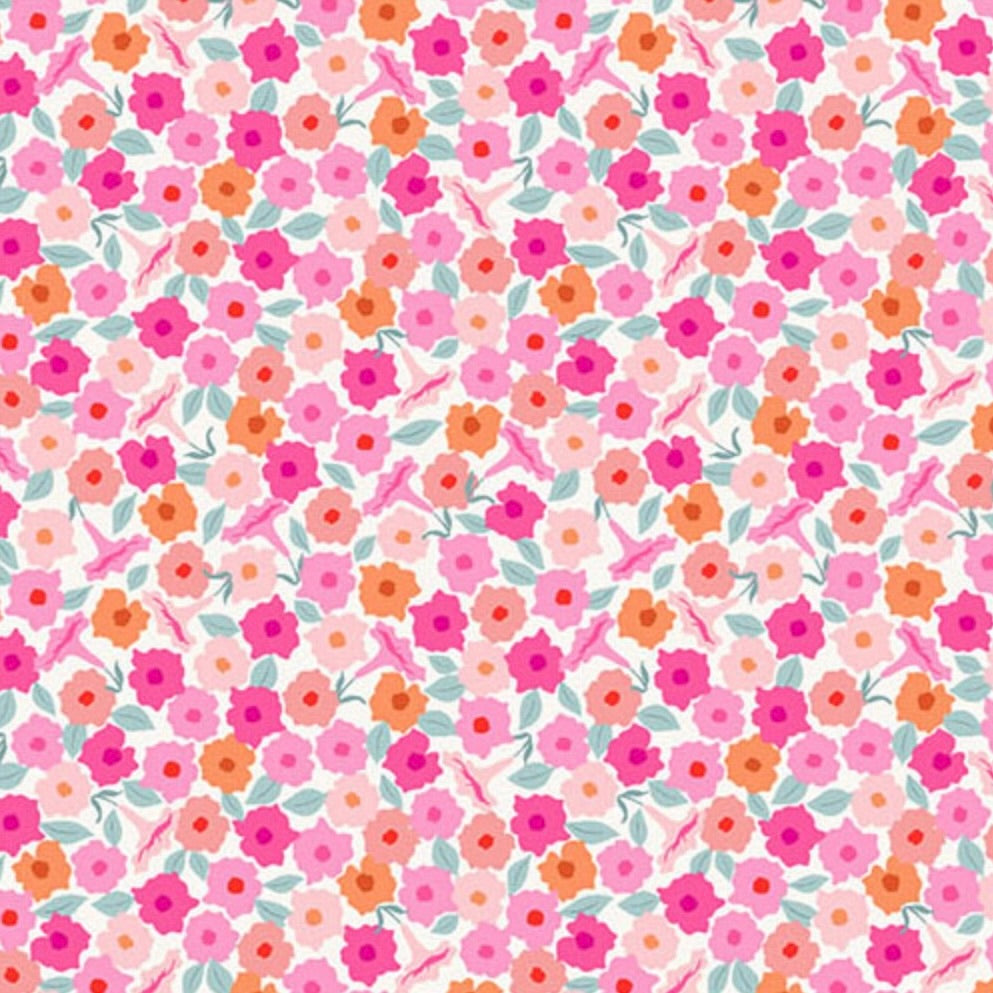 Memories Unfold by the 1/4 Yard - Teal Floret