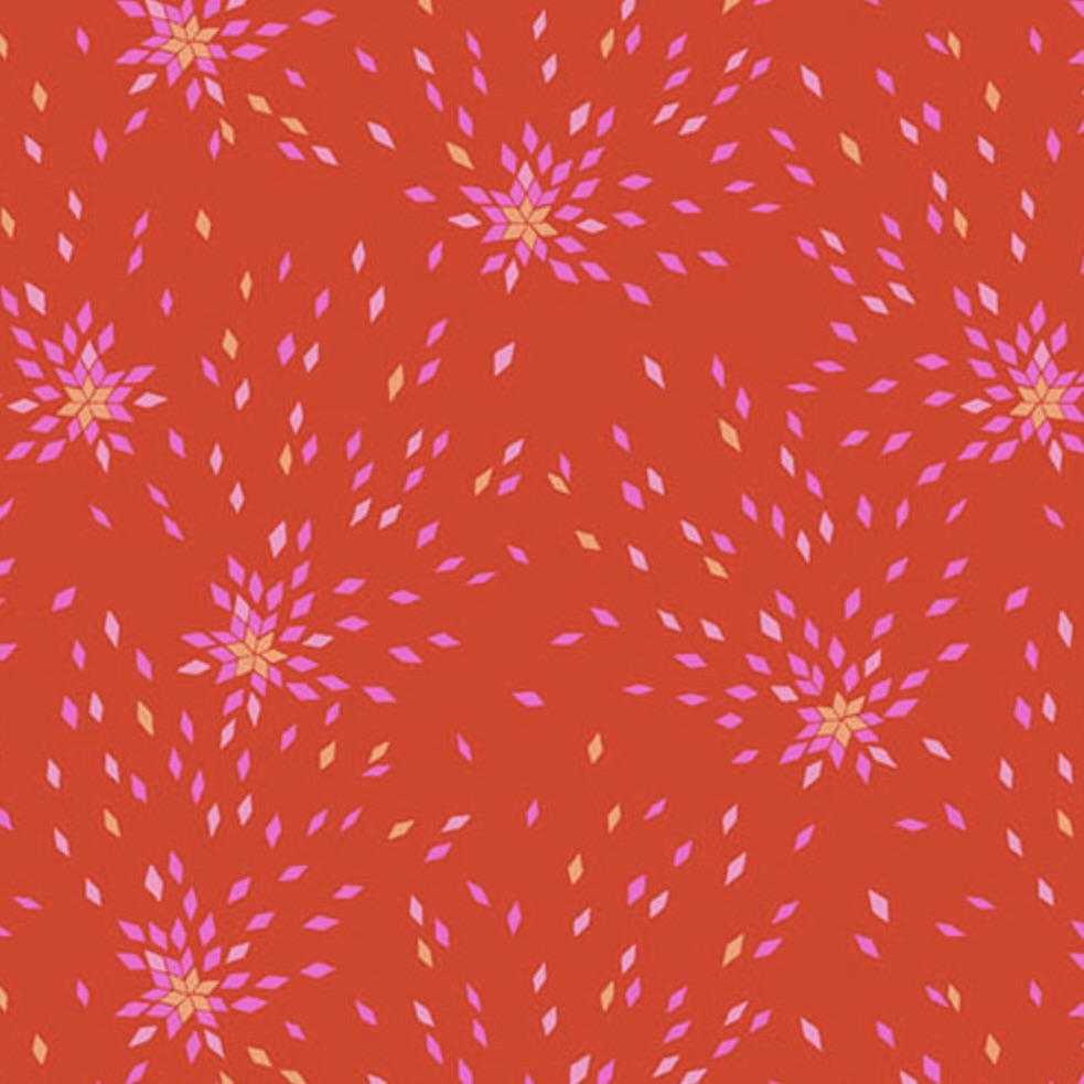 Memories Unfold by the 1/4 Yard - Scarlet Dandelion