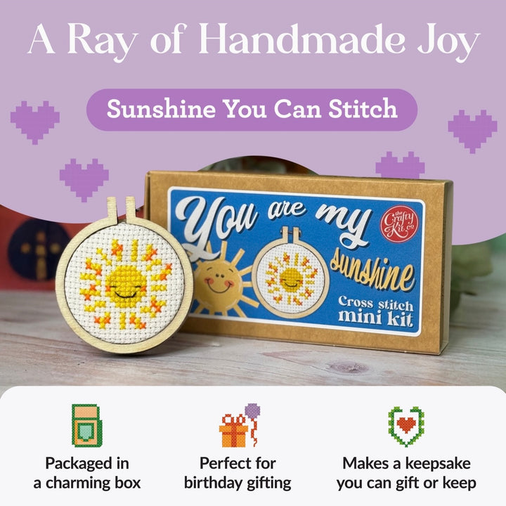 You Are My Sunshine - Mini Matchbox Cross Stitch Kit