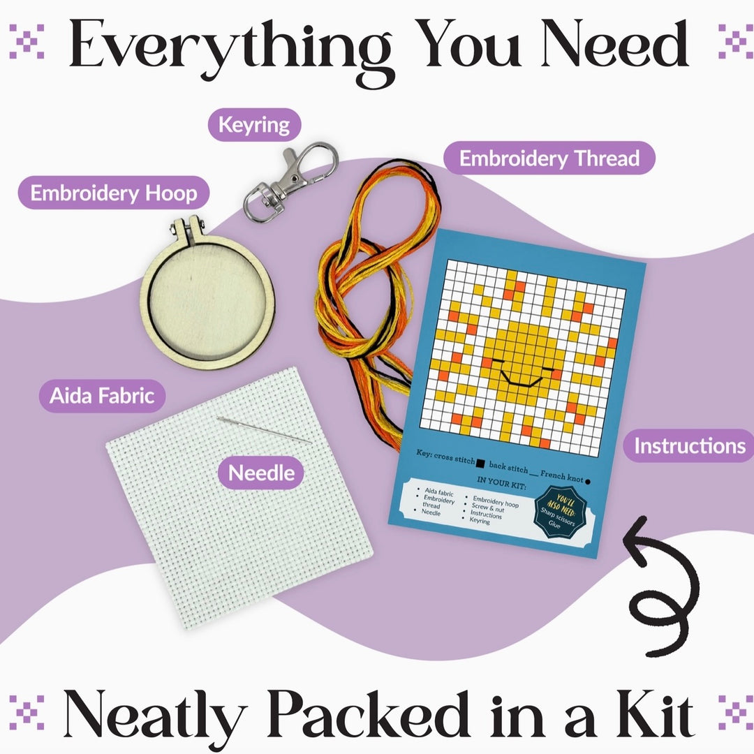 You Are My Sunshine - Mini Matchbox Cross Stitch Kit