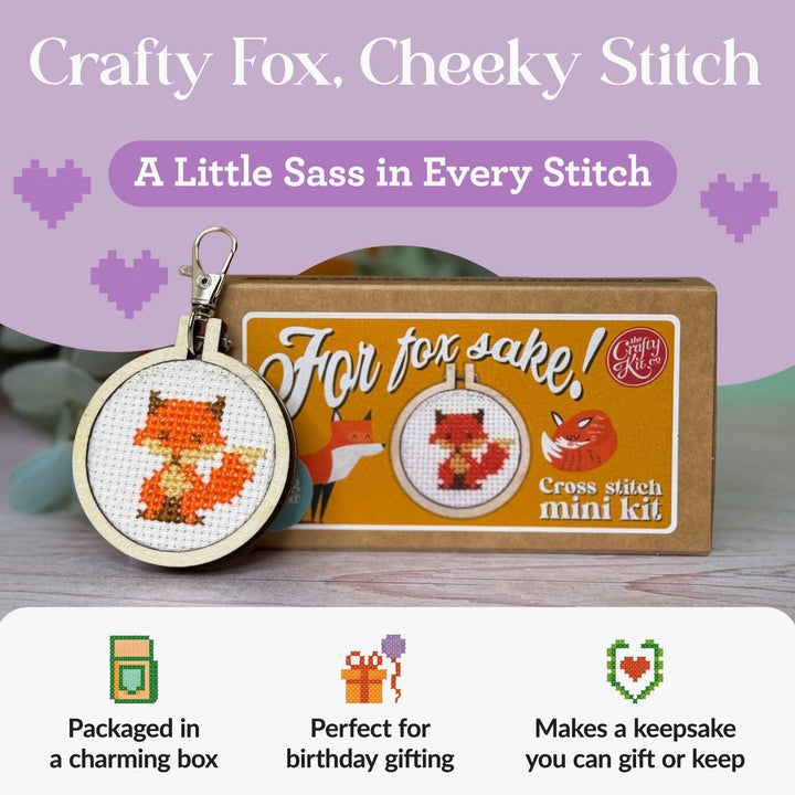 For Fox Sake - Mini Matchbox Cross Stitch Kit