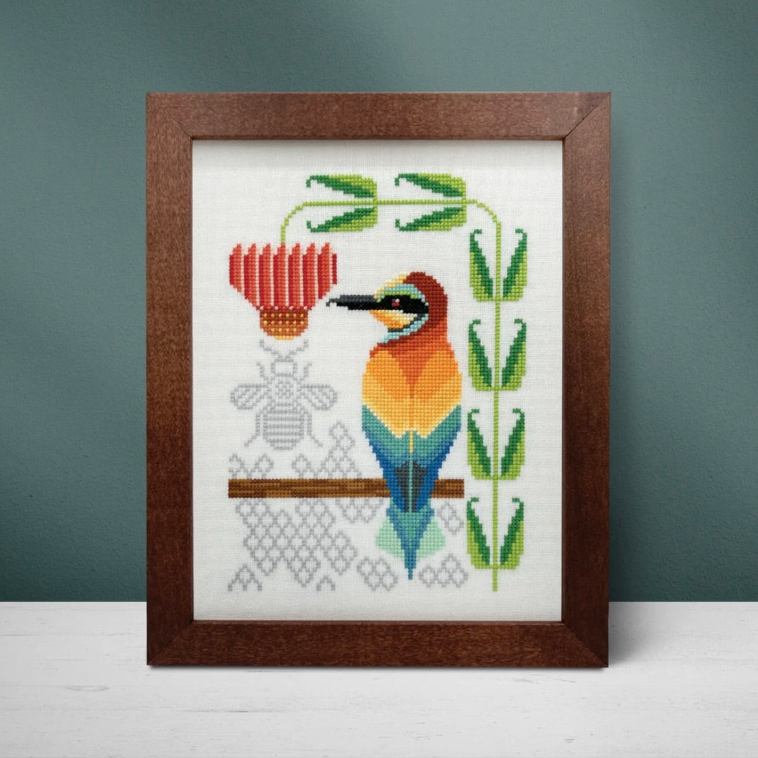 European Bee-Eater Cross Stitch Pattern