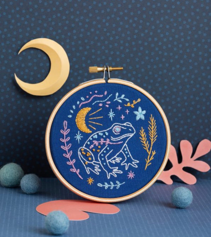 Celestial Frog Mini Embroidery Kit