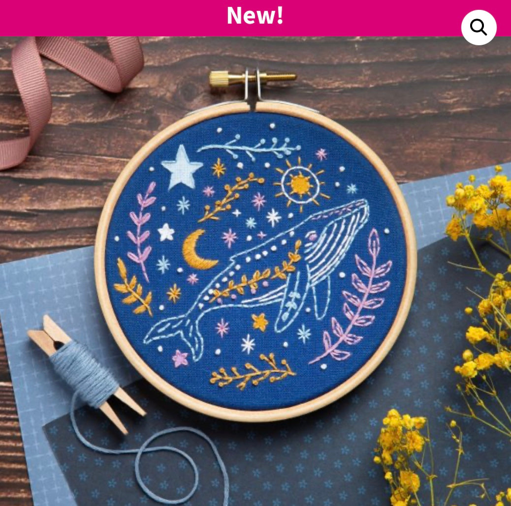 Celestial Whale Mini Embroidery Kit