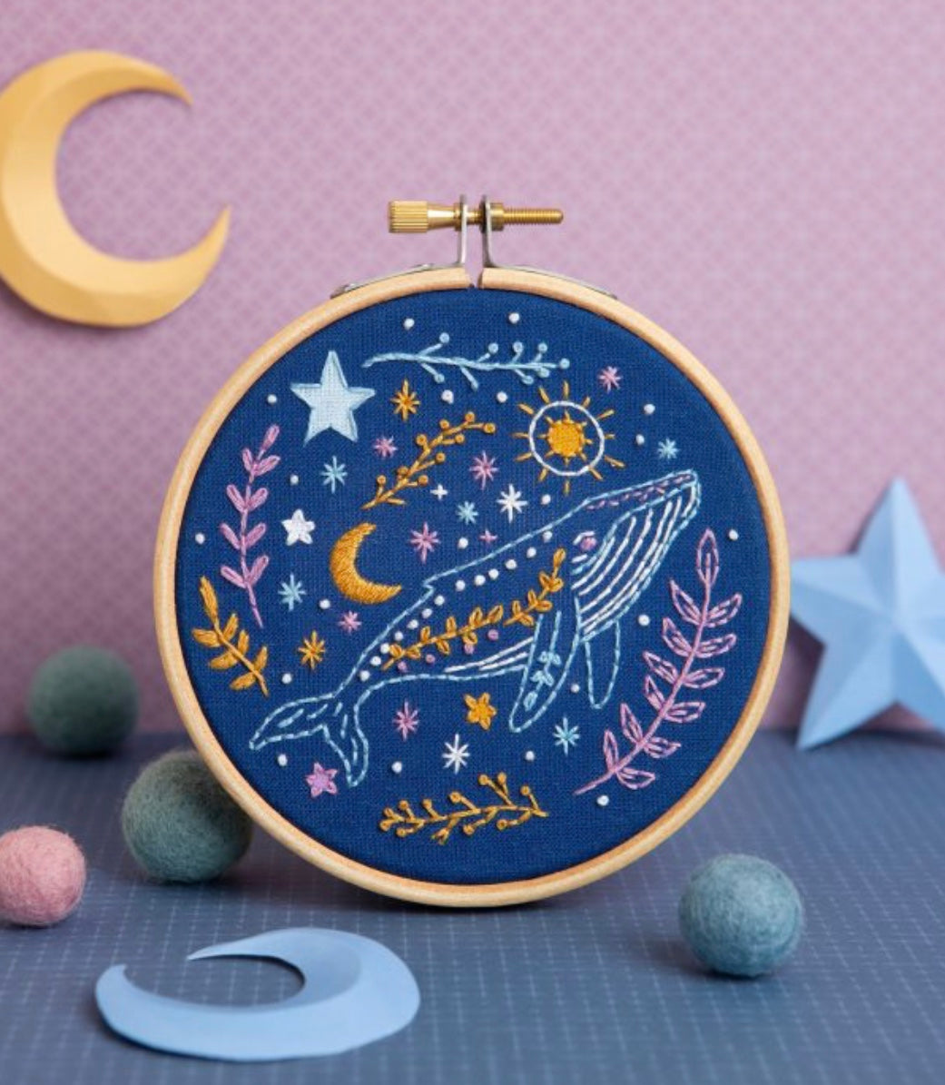 Celestial Whale Mini Embroidery Kit