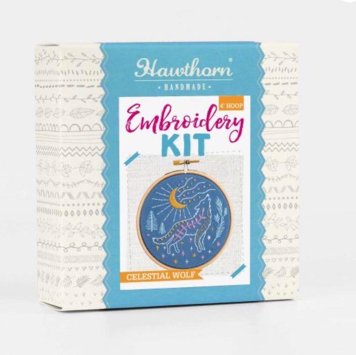 Celestial Wolf Mini Embroidery Kit