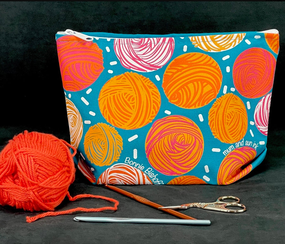 Ball of Yarn Large Zip Pouch