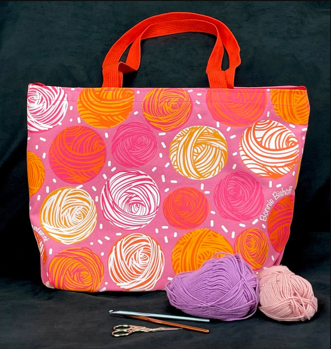 Ball of Yarn Zipper Tote