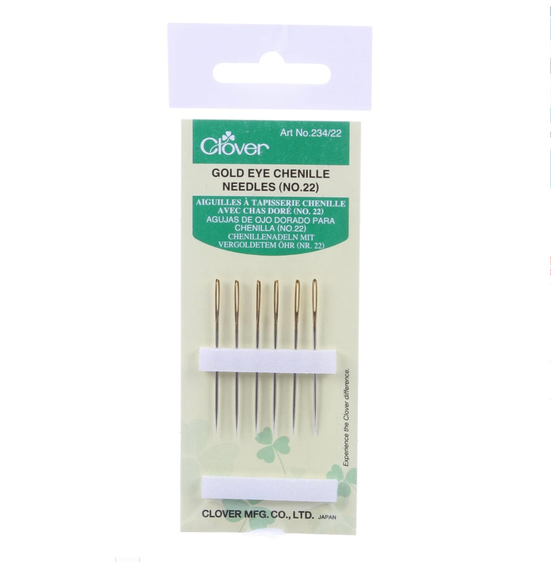Clover Gold Eye Chenille Needles Size 22
