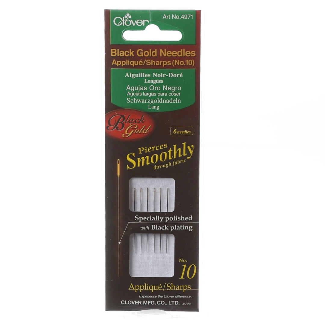 Clover Black Gold Sharps Needle Size 10