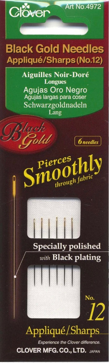 Clover Black Gold Sharps Needle Size 12