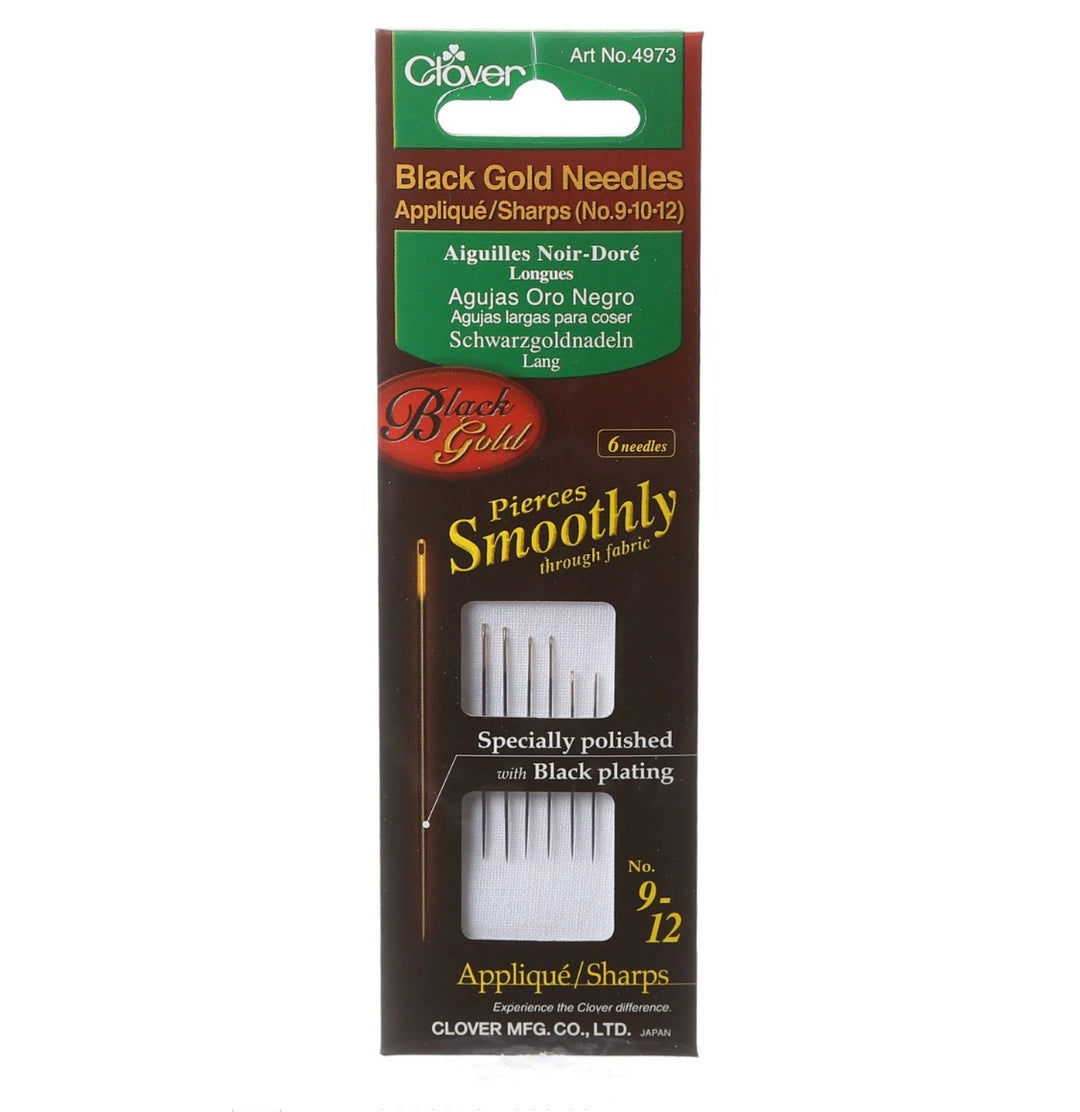 Clover Black Gold Sharps Needle Size 9-12