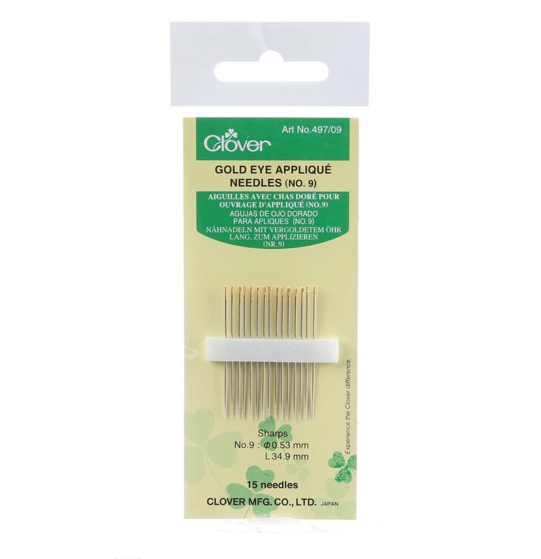Clover Applique Needles Size 9