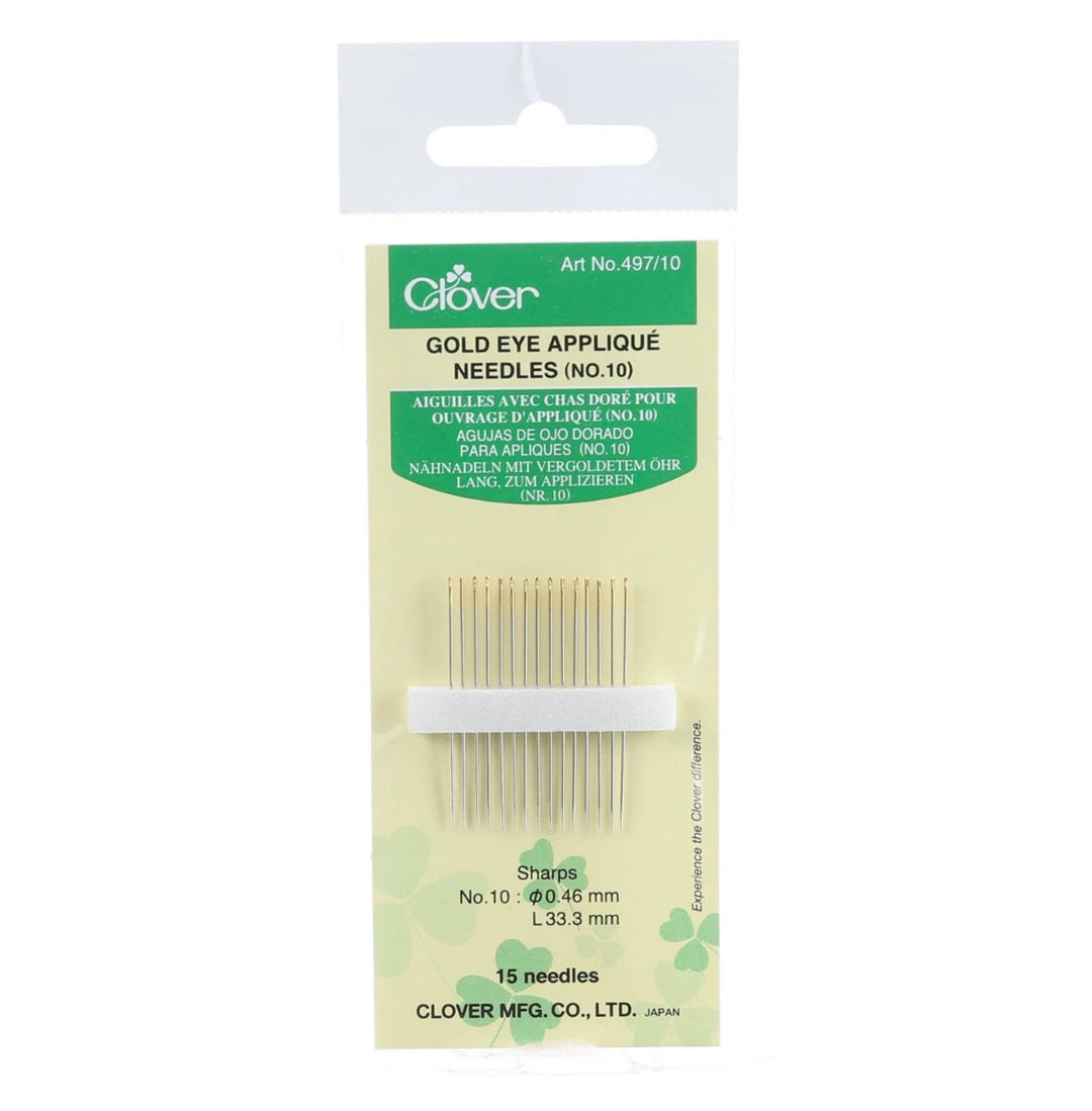 Clover Applique Needles Size 10