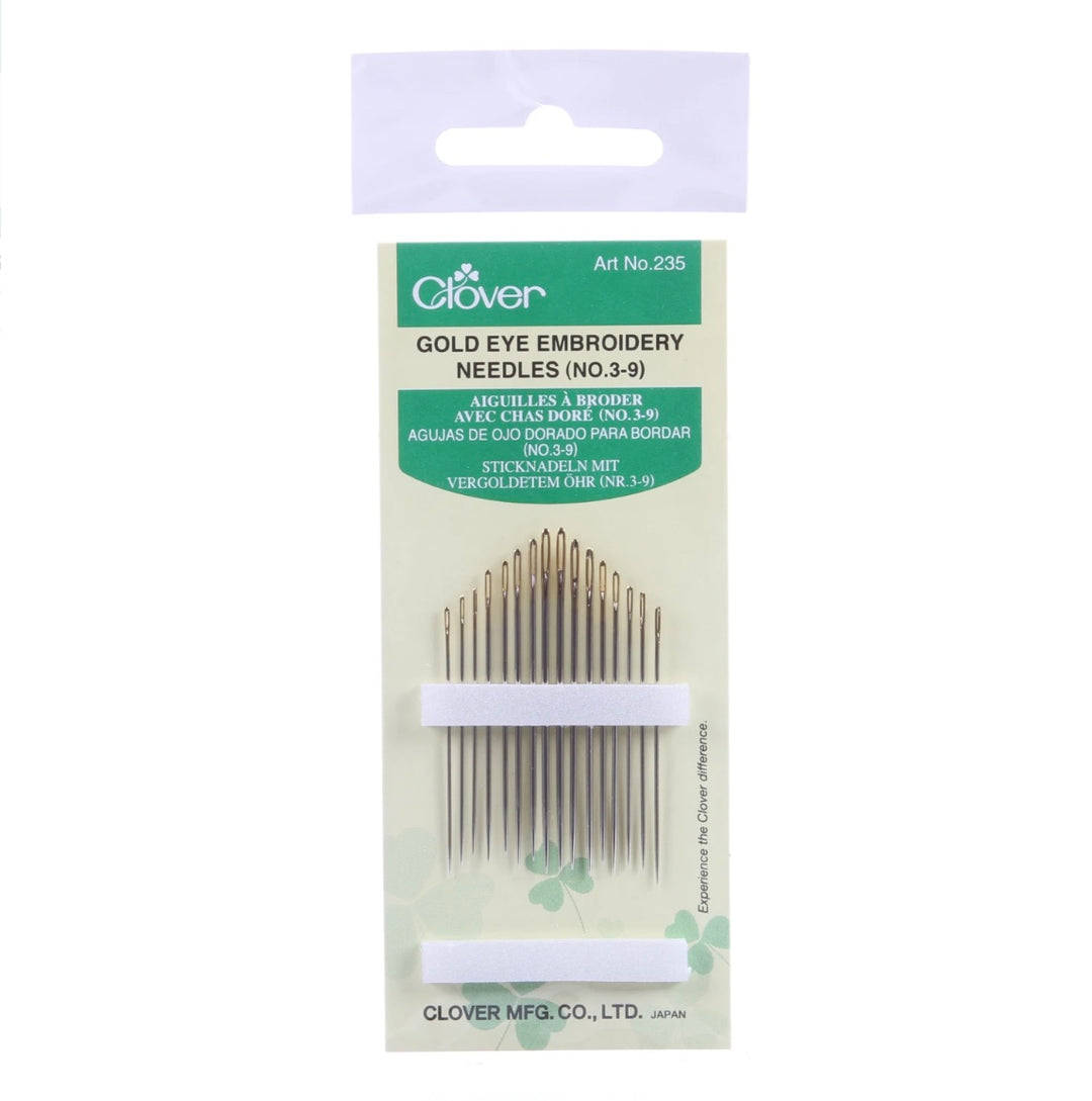 Embroidery Needles Gold Eye Size 3/9