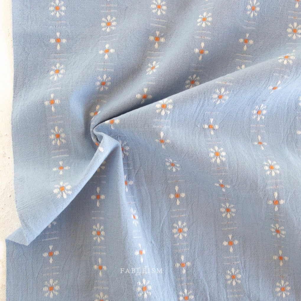 Forest Forage Daisies by the 1/4 Yard - Soft Periwinkle