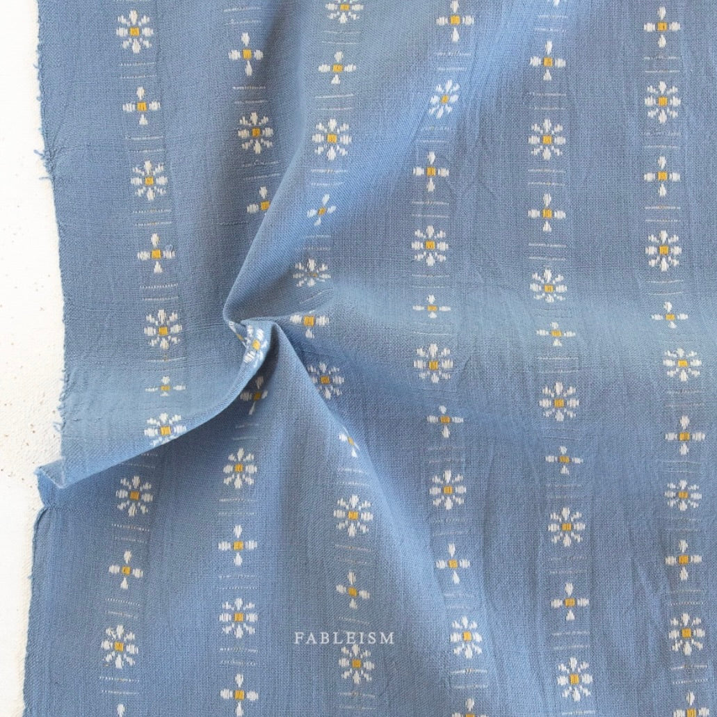 Forest Forage Daisies by the 1/4 Yard - Stone Blue