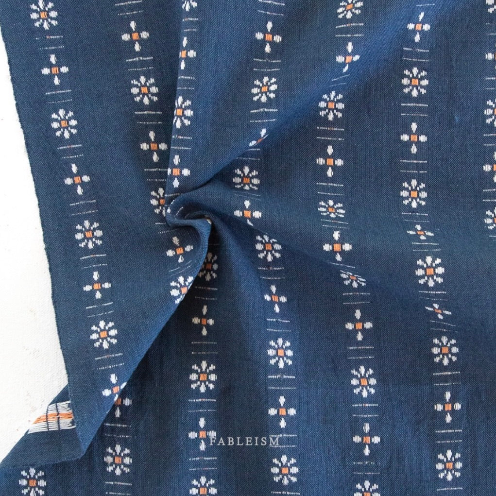 Forest Forage Daisies by the 1/4 Yard - Indigo