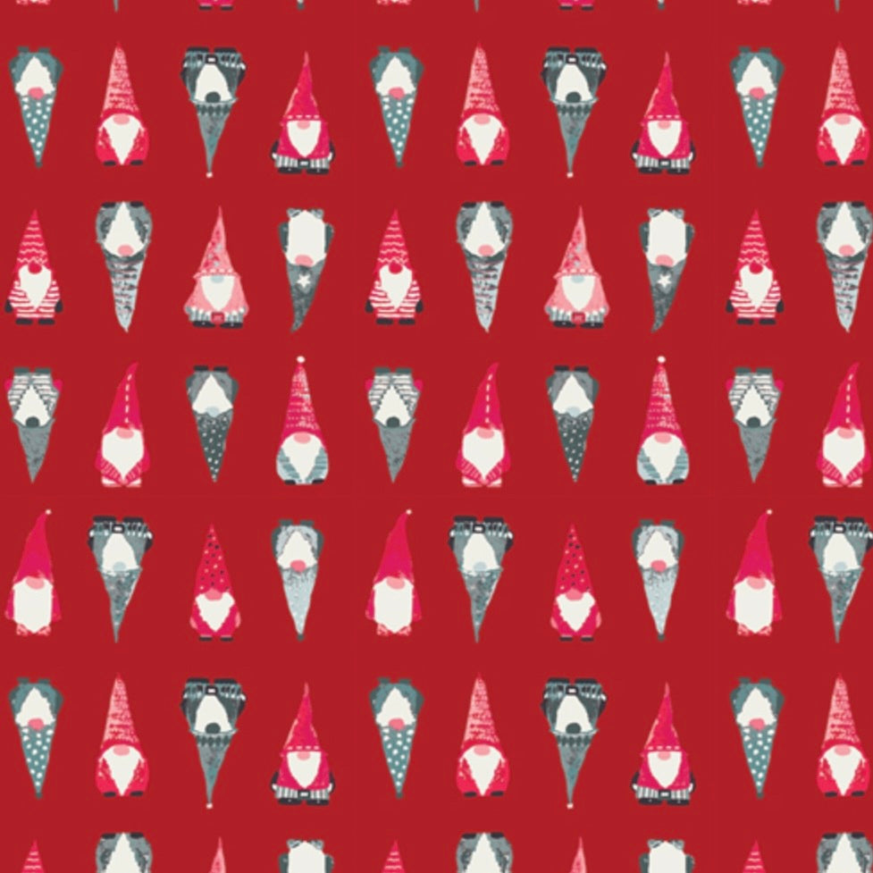 Adventale by the 1/4 Yard - Playful Gnomes Berry